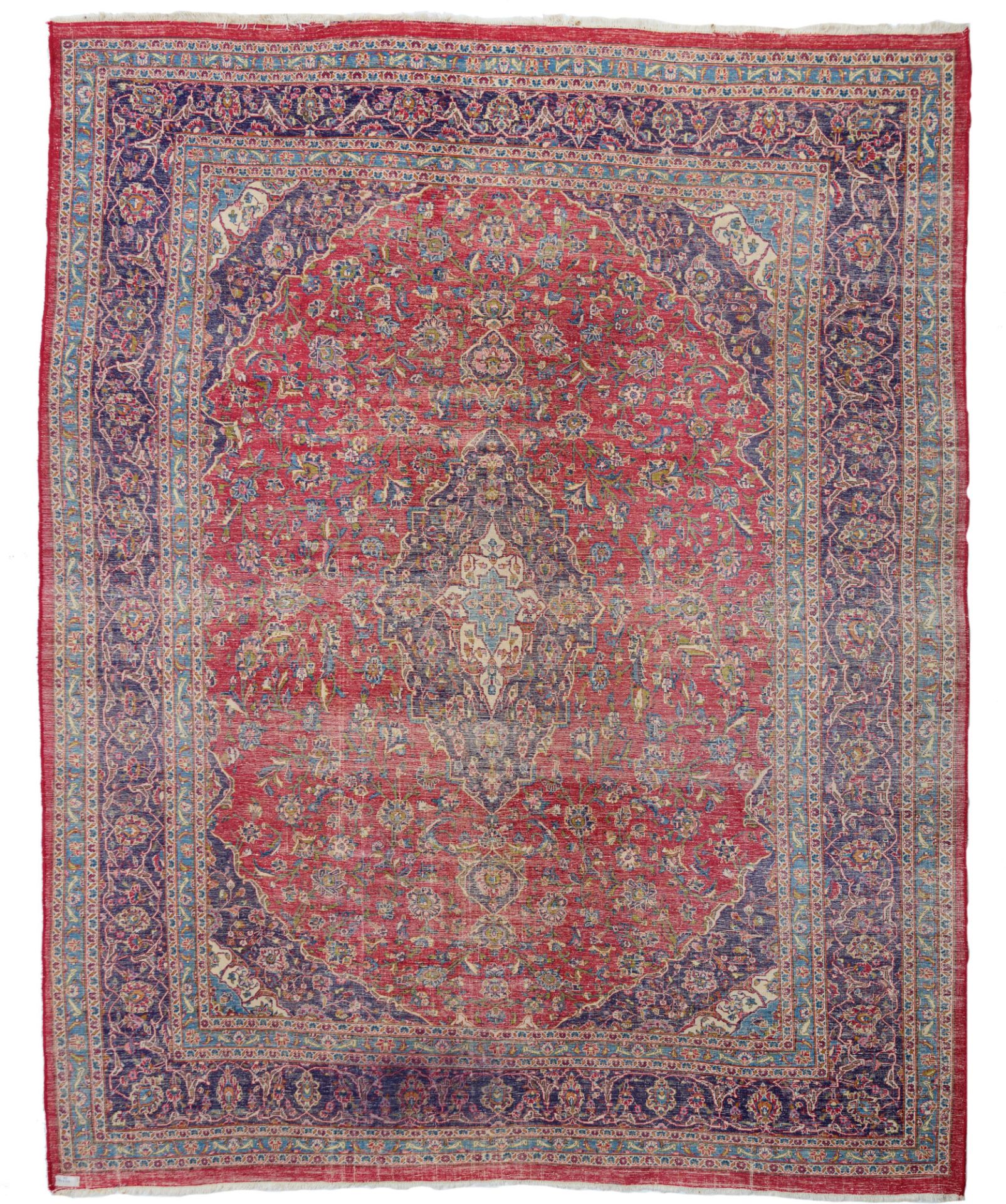 An Oriental rug, floral decorated, woollen, 295 x 380 cm - Bild 3 aus 9