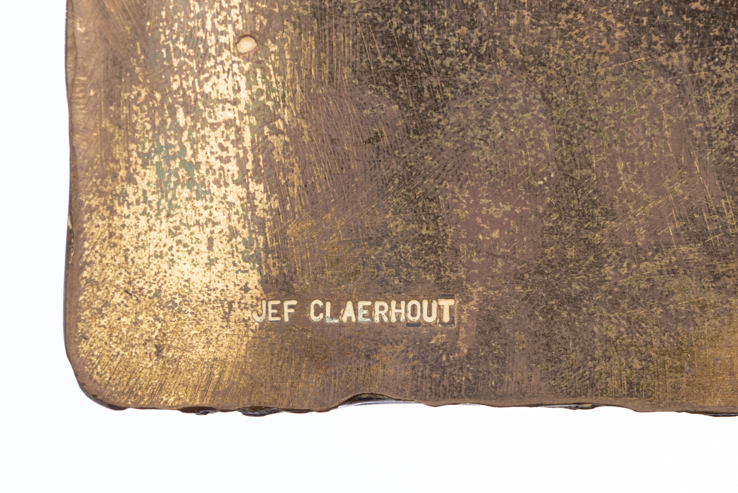 Claerhout J., untitled, patinated bronze, H 42 - W 46 cm. Added: Verjans R., untitled, dated 1975, N - Image 11 of 12