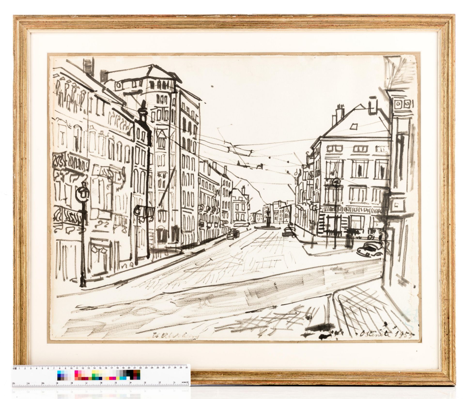 Wolvens V.H., 'Ostende', dated 1955, ink drawing on paper, 49,5 x 64 cm, Is possibly subject of the - Image 6 of 7