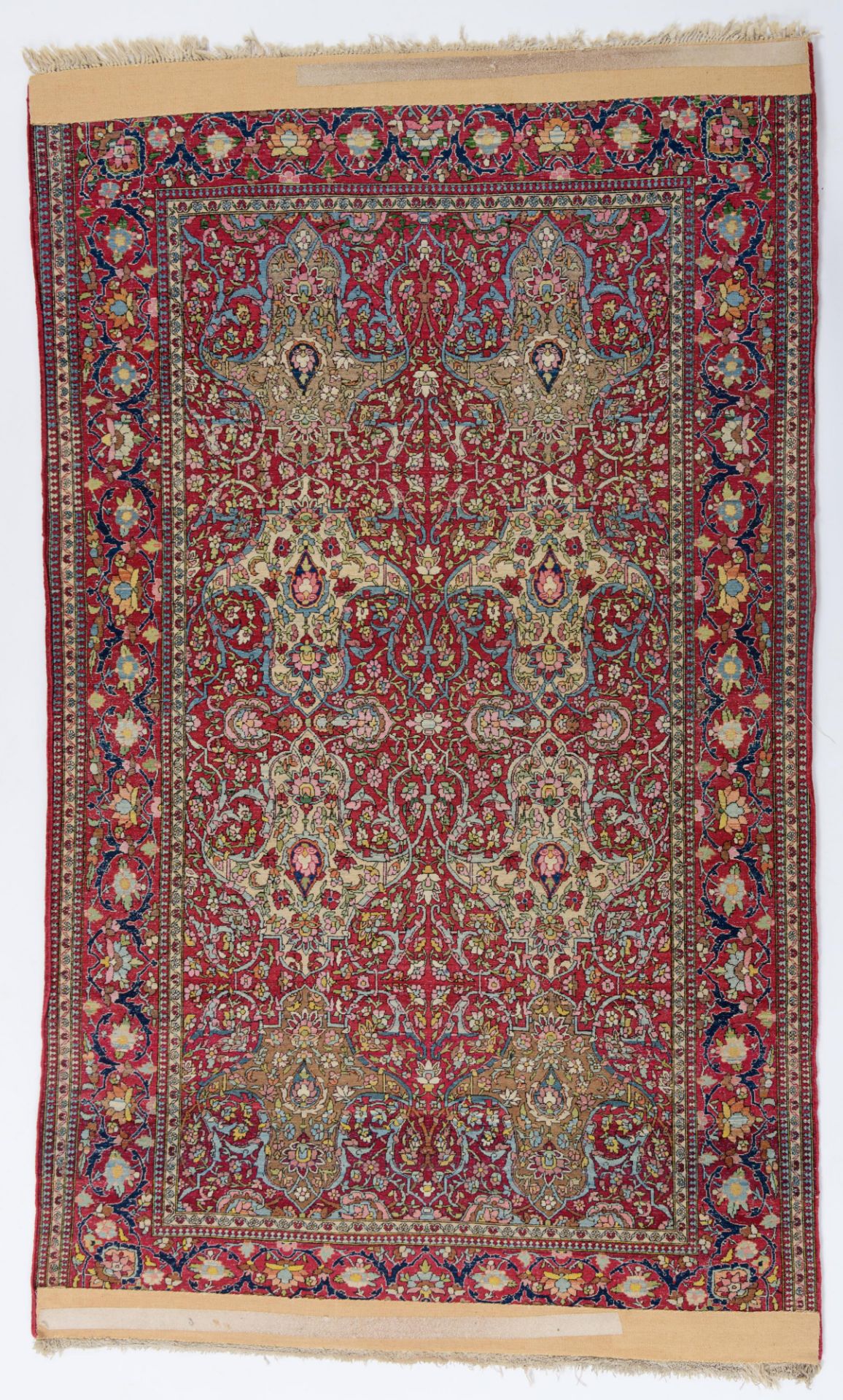 An Oriental Kashan carpet, decorated with the tree of life, added: a floral decorated carpet, 138 x - Bild 3 aus 13
