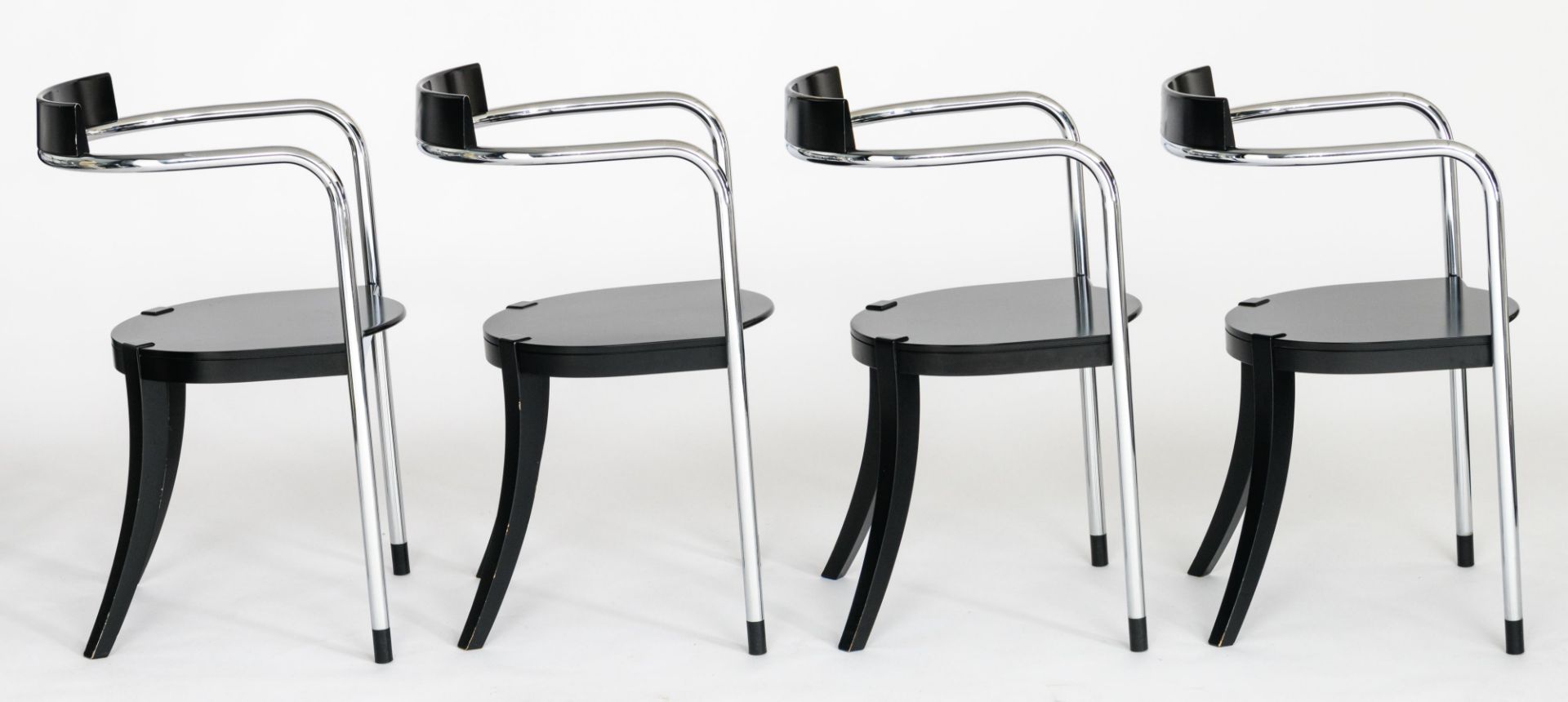 A set of twelve 'Fauno' dining chairs, design by David Palterer for Zanotta, marked Zanotta, made in - Bild 5 aus 25