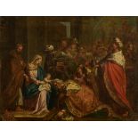 Monogrammed 'L.C. Fecit' (Cornelis Lens?), 'The Adoration of the Magi', dated 1767, oil on canvas, 2