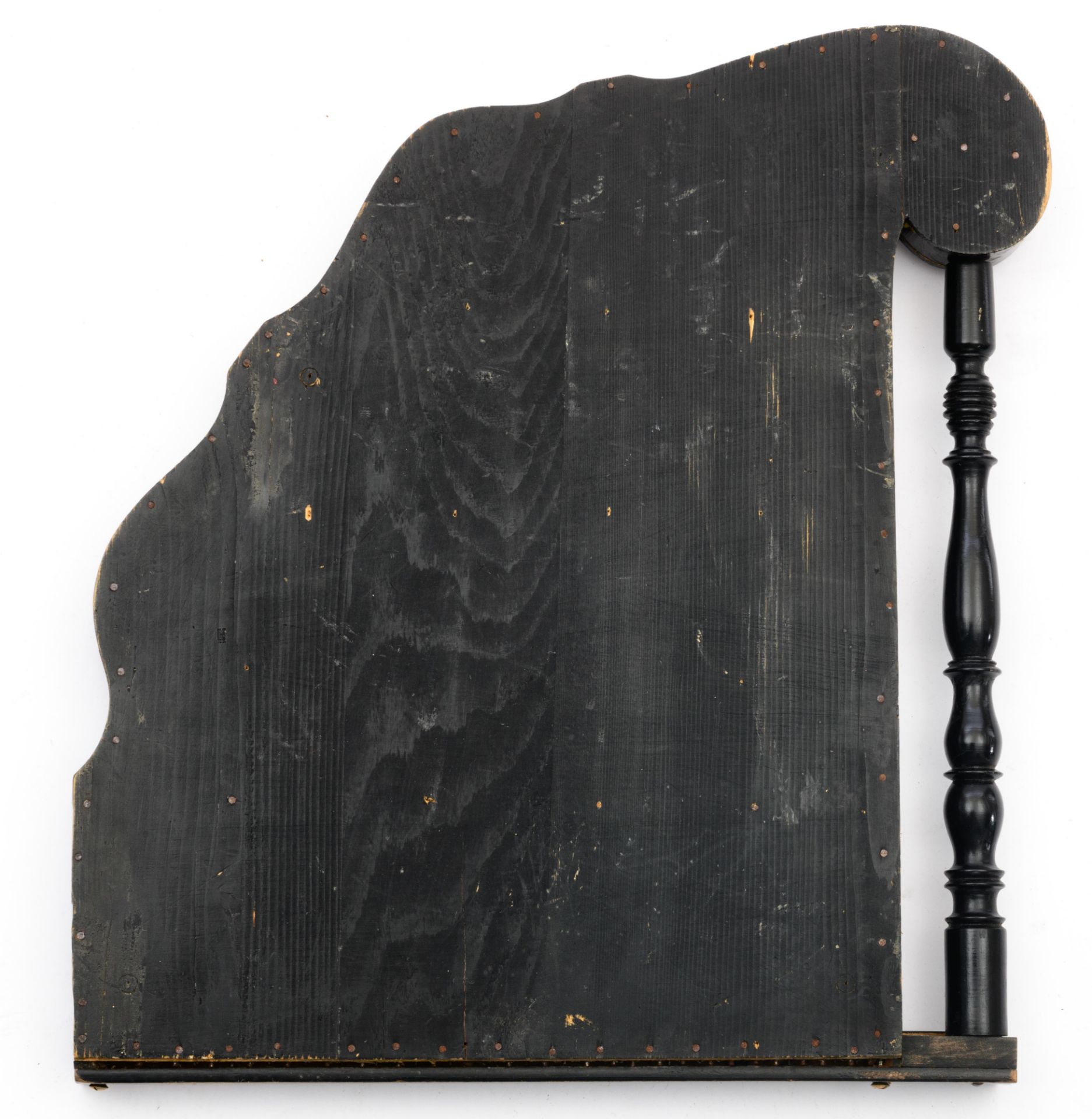 A belle ‚poque ebonised German 'harp-zither', decorated with a hand-painted eagle and Art Nouveau fl - Image 4 of 10