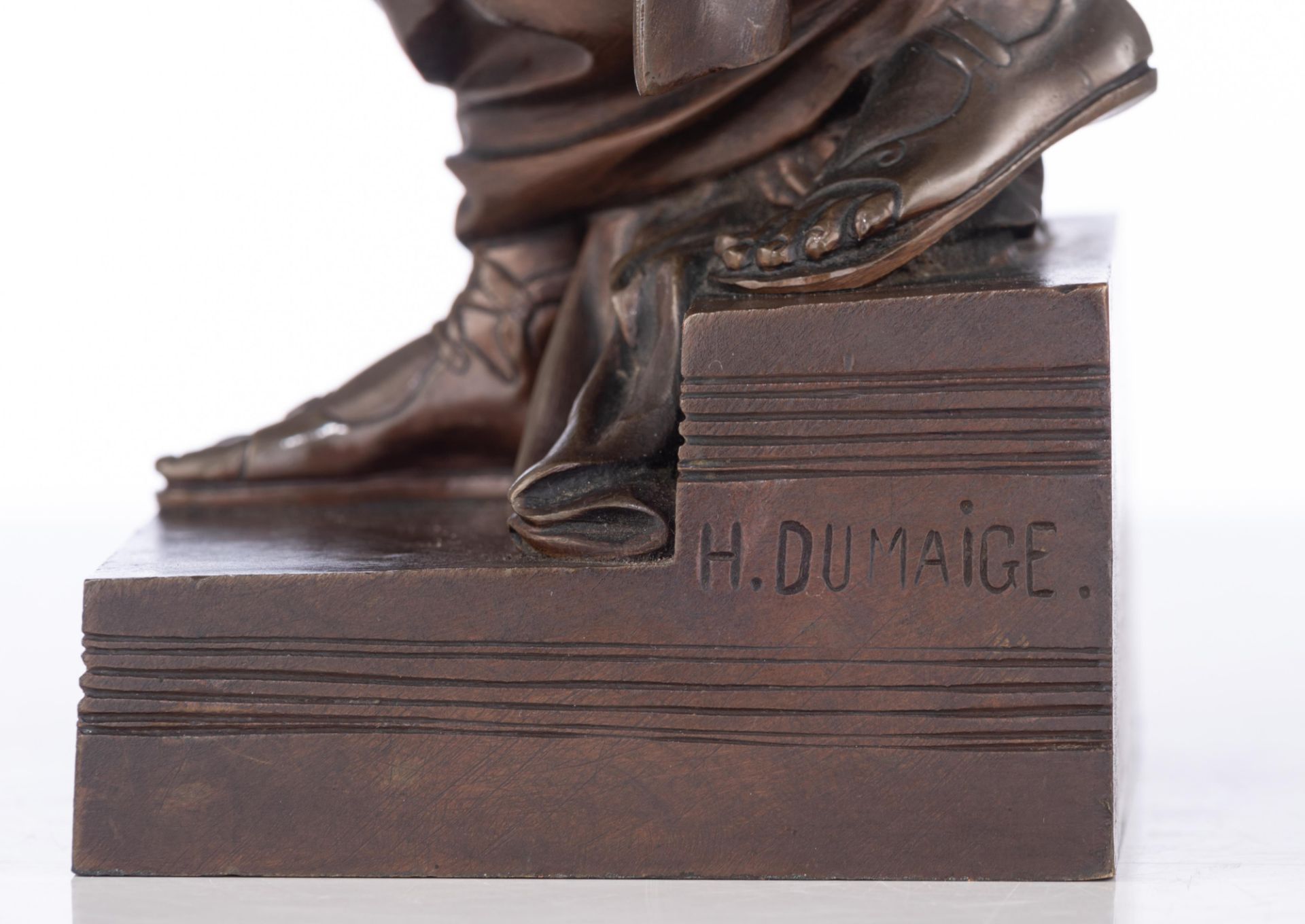 Dumaige H., Salome, patinated bronze, H 38,5 cm - Image 6 of 6