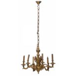 A gilt bronze Baroque style so-called 'Mazarin chandelier', H 60 - › 70 cm