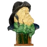 A Flemish earthenware bust of a fisherman, H 55 cmÿ