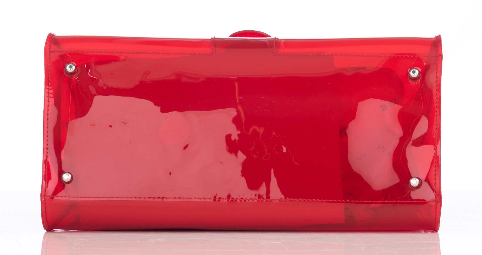 A vinyl Delvaux Brillant Chaperon Rouge MM handbag, H 22 - W 29 - D 14,5 cm - Image 7 of 13