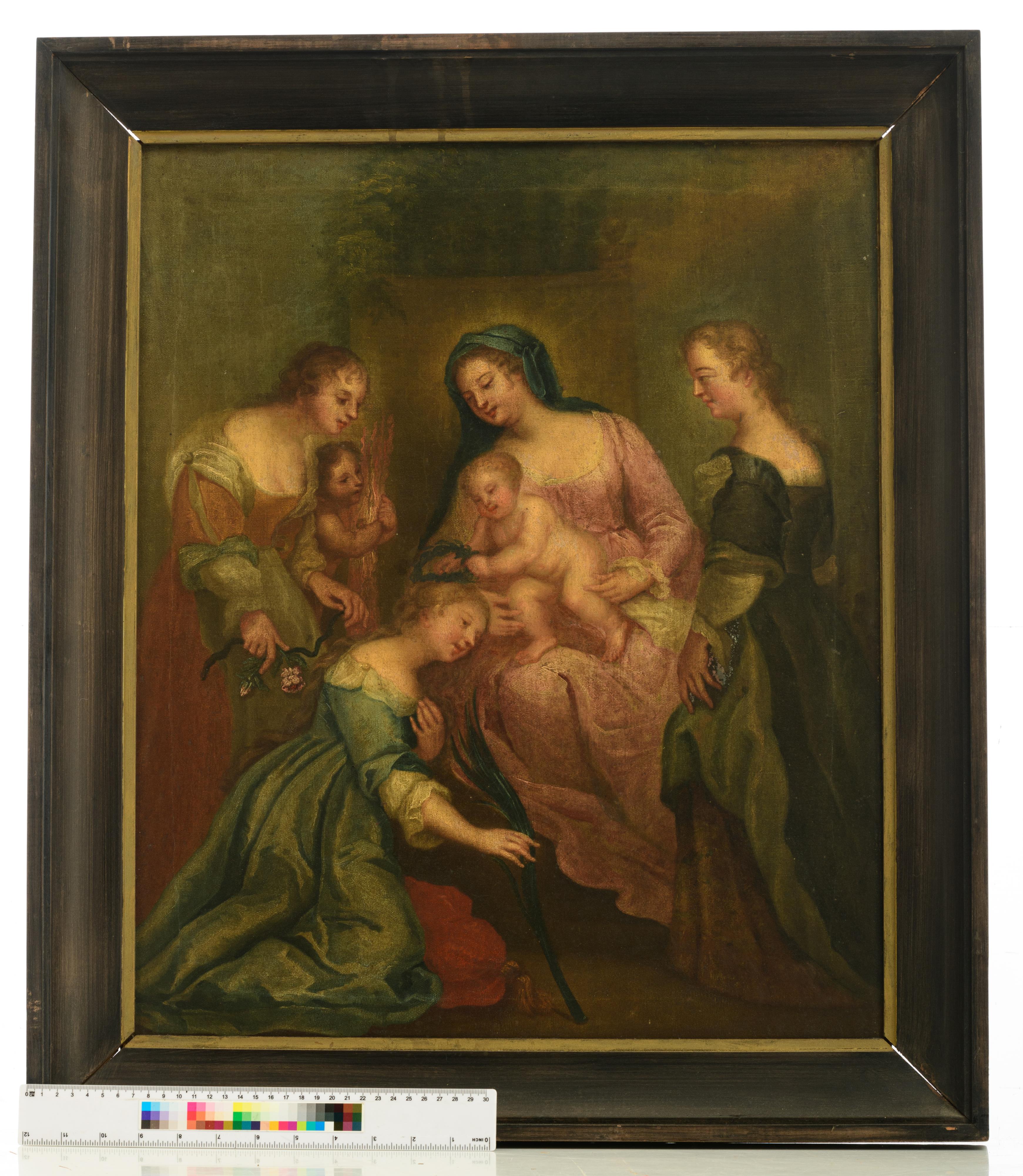 Unsigned, three religious works depicting two scenes with the Madonna holding the Holy Child (in whi - Image 12 of 20