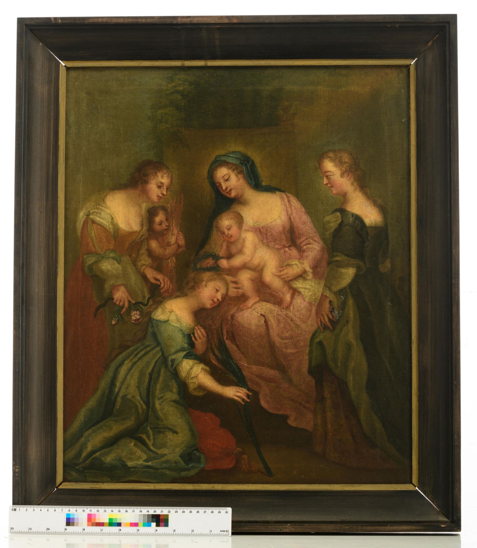 Unsigned, three religious works depicting two scenes with the Madonna holding the Holy Child (in whi - Bild 12 aus 20