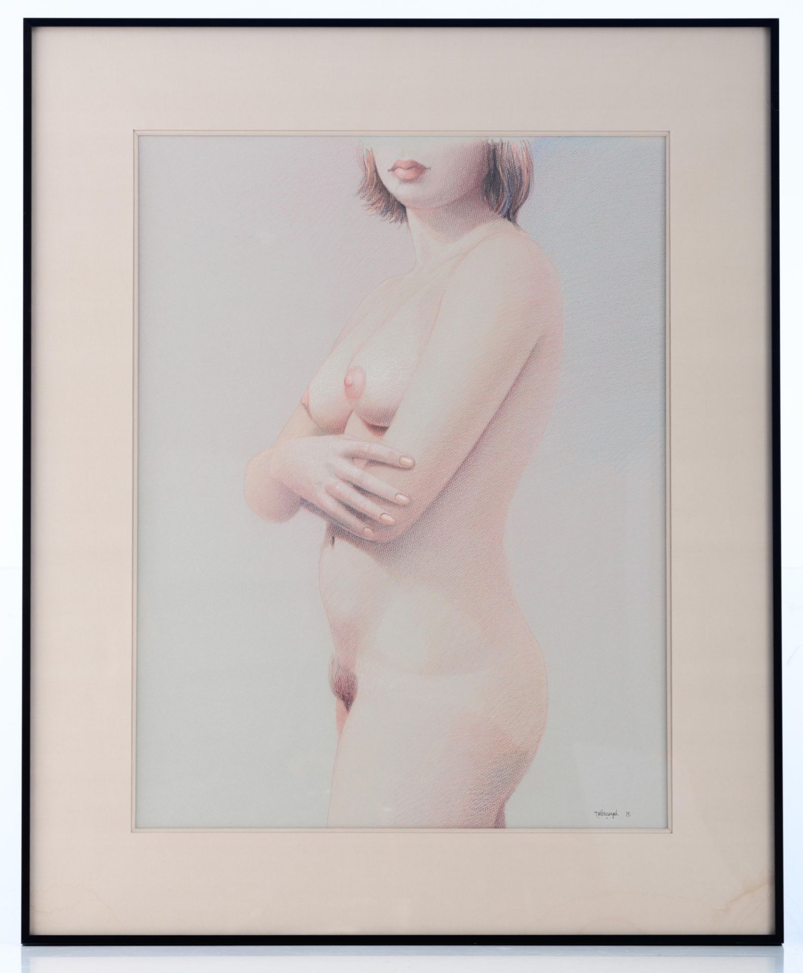 Wittevrongel R., two female nudes, dated (19)79, pastel on paper, 48 x 64 - 54 x 71 cm, Is possibly - Image 2 of 9