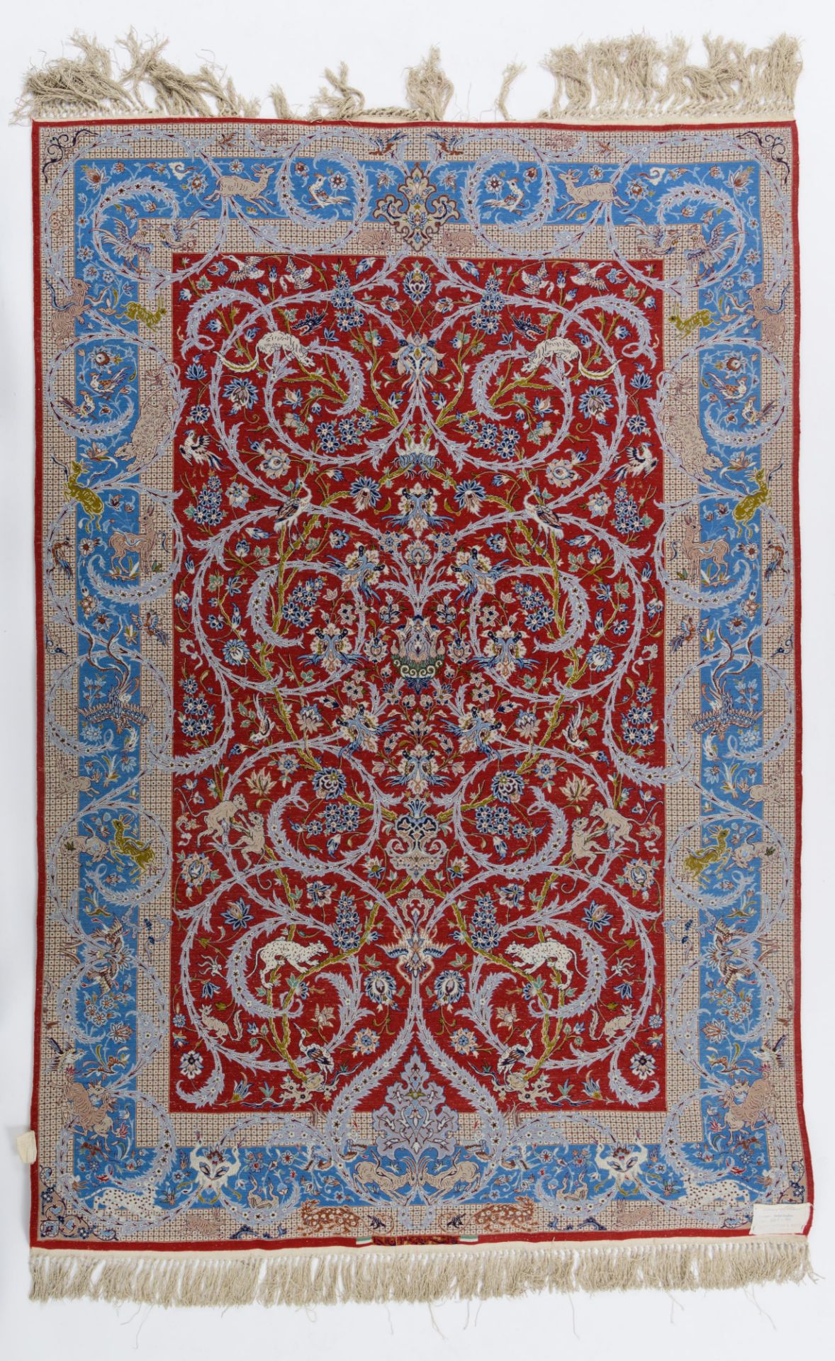 An Oriental Isphahan carpet, floral decorated, added: a ditto carpet, decorated with various exotic - Bild 5 aus 10