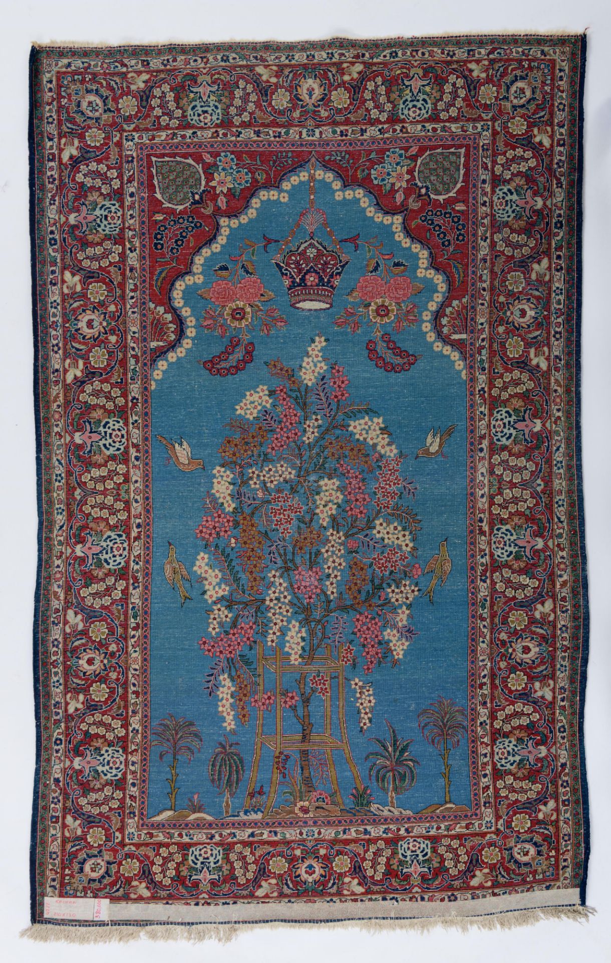 An Oriental Kashan carpet, decorated with the tree of life, added: a floral decorated carpet, 138 x - Bild 5 aus 13