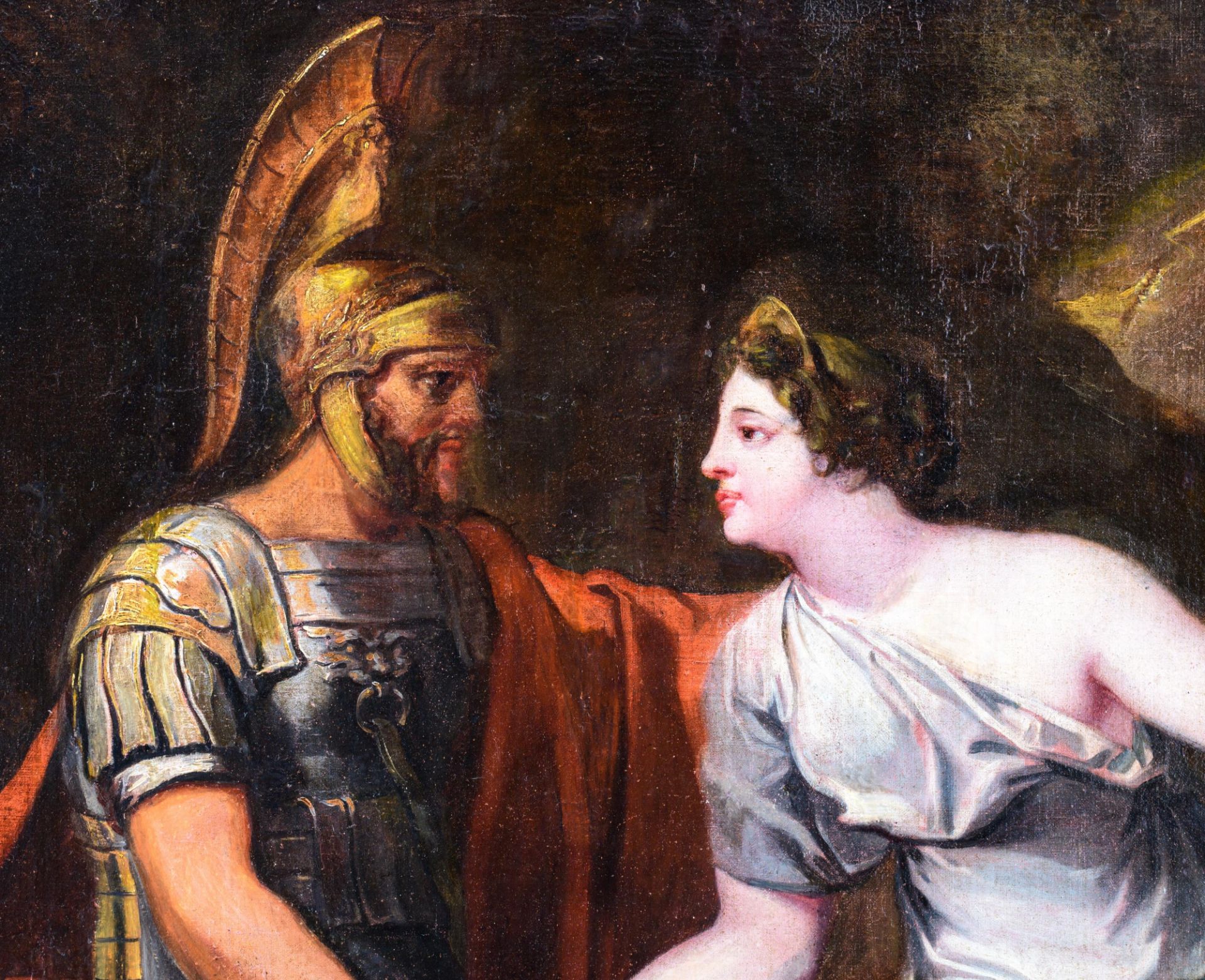 No visible signature,ÿHector's farewell to Andromache, late 18thC / early 19thC, oil on canvas, 100 - Image 4 of 6