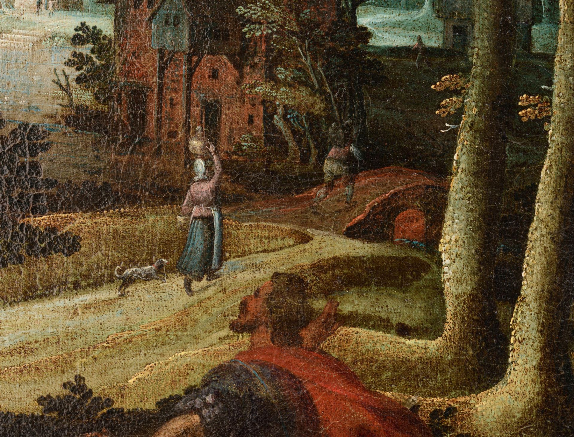 No visible signature, Cephalus and Procris in a landscape, the Southern Netherlands, late 16thC - ea - Image 5 of 11