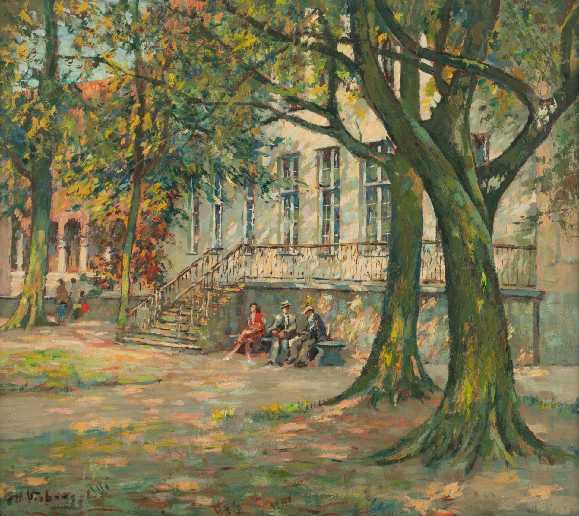 Verbrugghe Ch., 'Jardin Gruuthuse … Bruges', oil on board, 54 x 60 cm, Is possibly subject of the SA