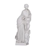 A very fine porcelain figurine of an antique beauty, the base with inscription 'Nø VIIII' (one of th