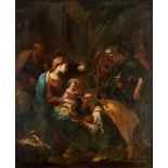 No visible signature, 'The Adoration of the Magi', in the manner of Valerio Castello, 17thC, oil on