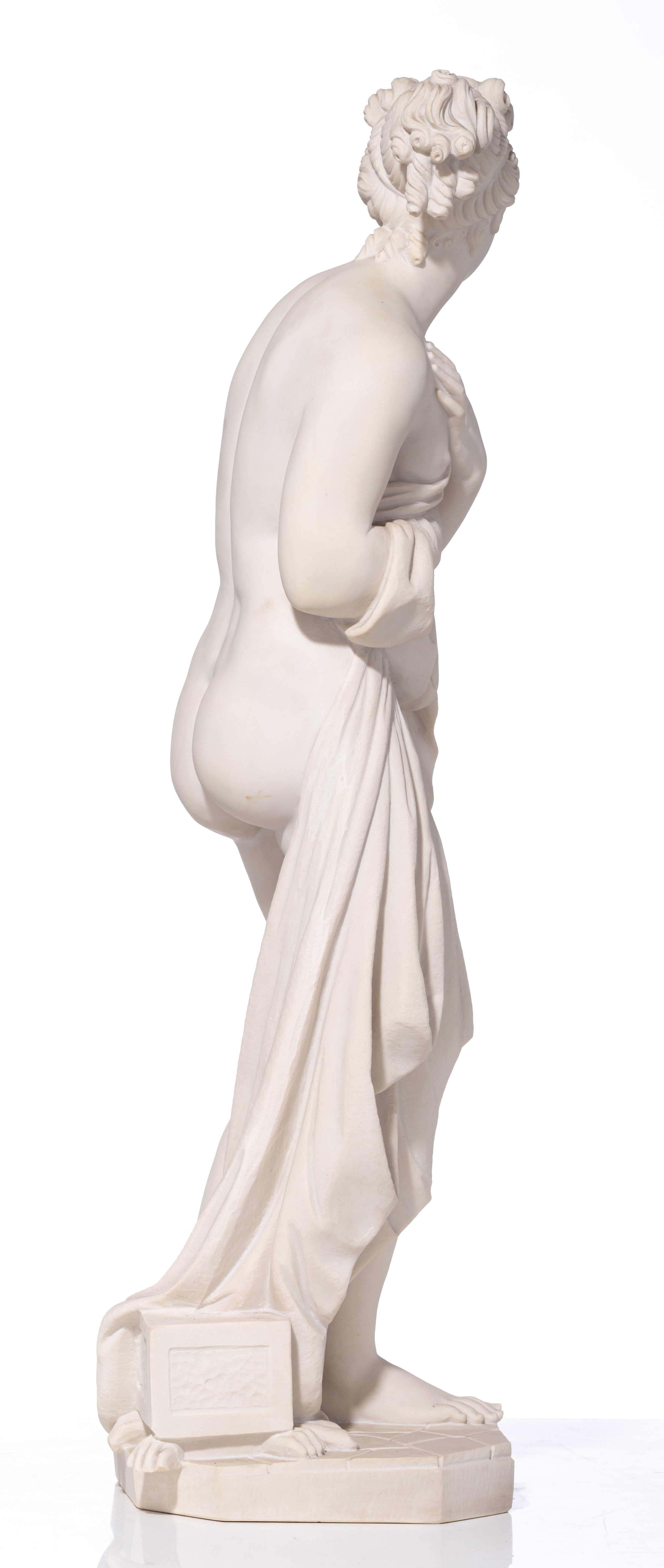 'Venus Italica', a composite sculpture after Antonio Canova, H 80 cm - Image 5 of 6