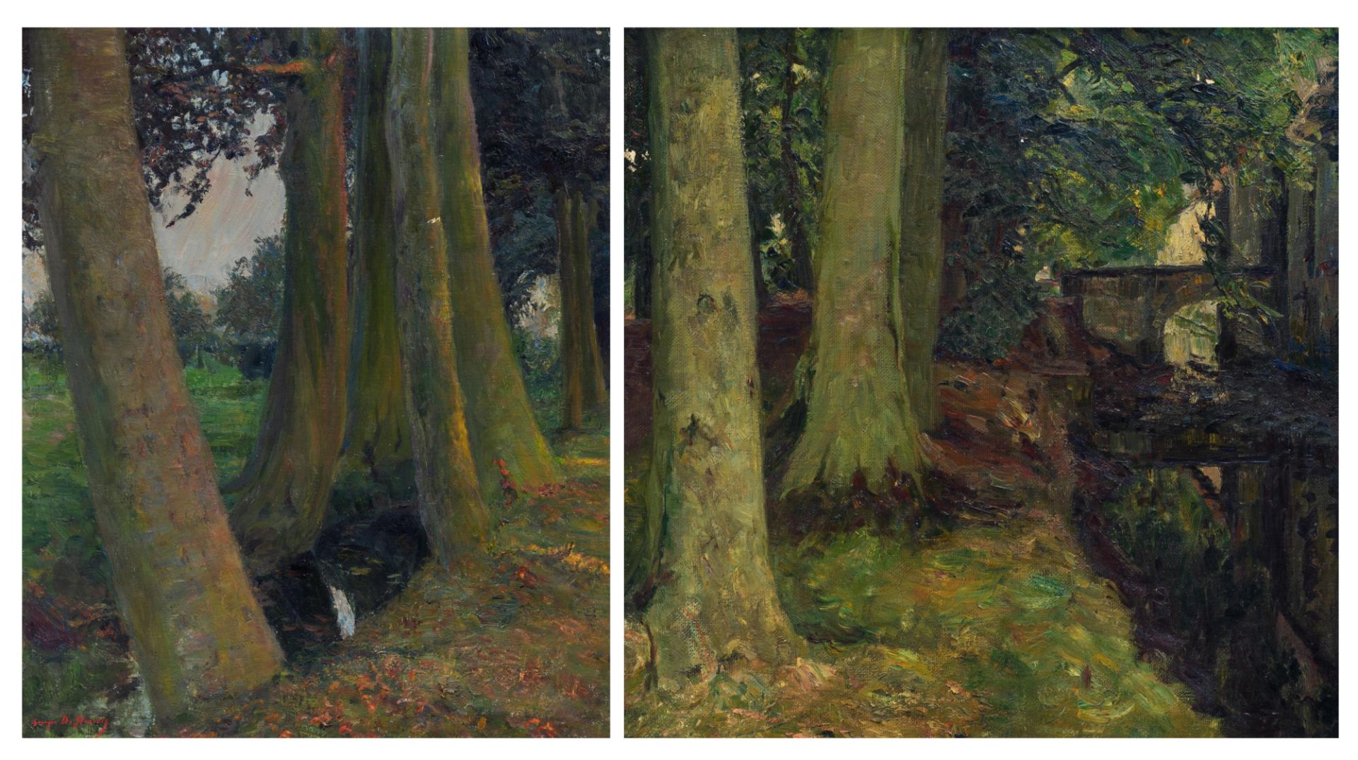 Georges De Sloovere (1873-1970), 50 x 60 - 60 x 65 cm