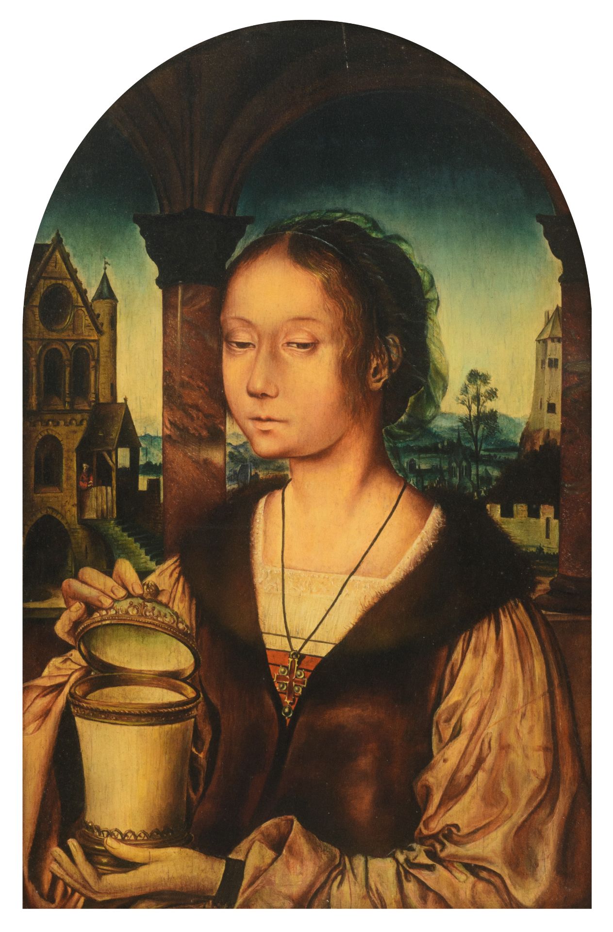 After Quentin Matsys (1466–1530), St. Mary Magdalene, 30,5 x 47 cm