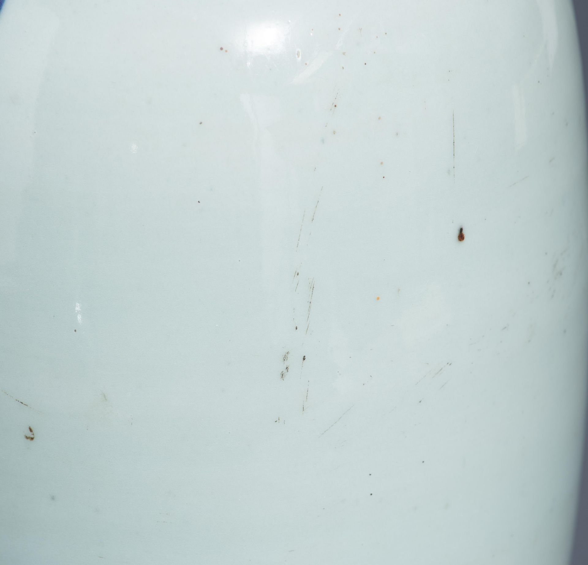 Four Chinese blue and white on celadon ground vases, late 19thC, H 42 - 43 cm - Image 38 of 52