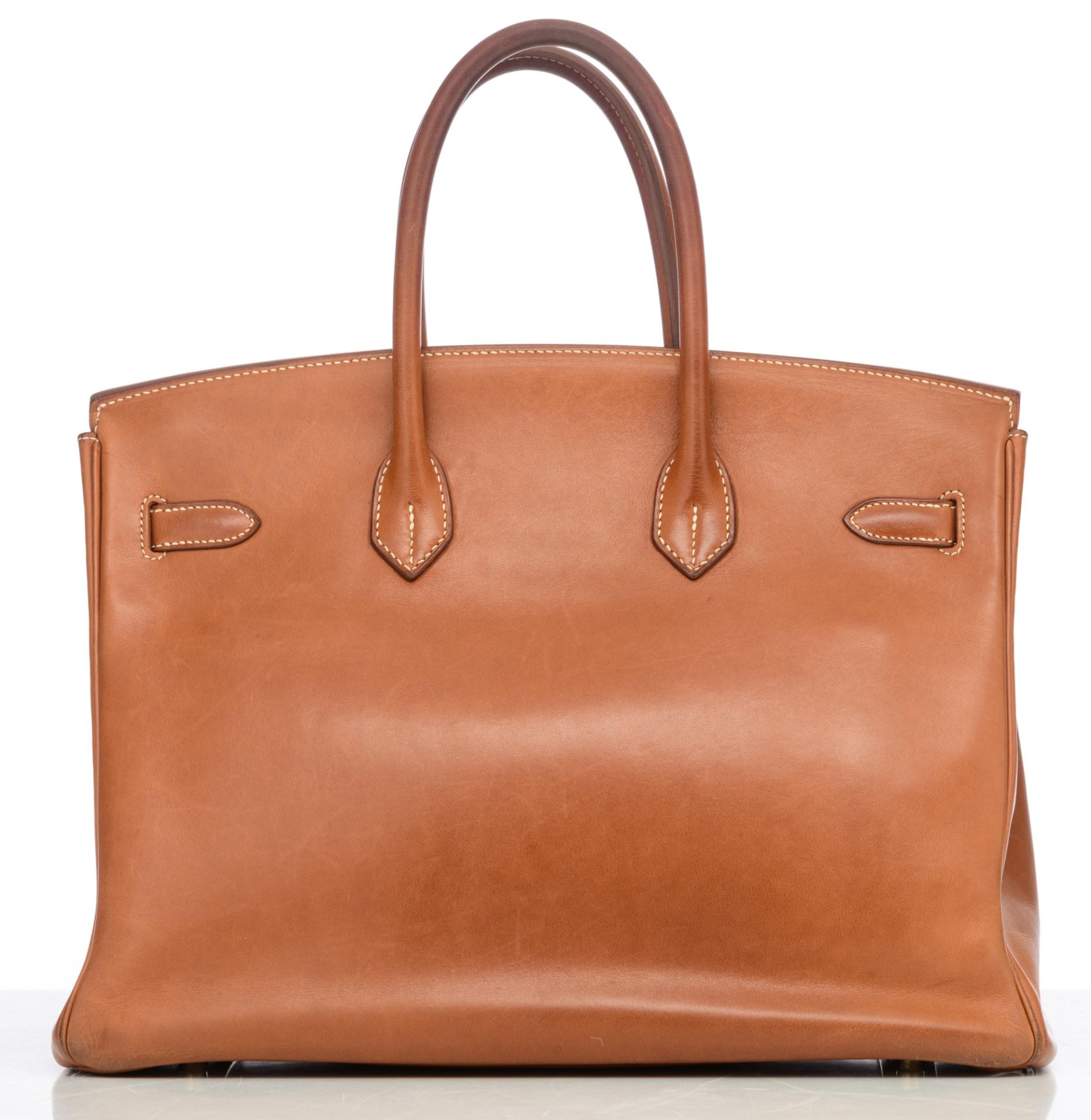 HERMÈS, Birkin 35 bag, Gold Barenia calfskin leather, with gilt metal hardware - Image 4 of 23