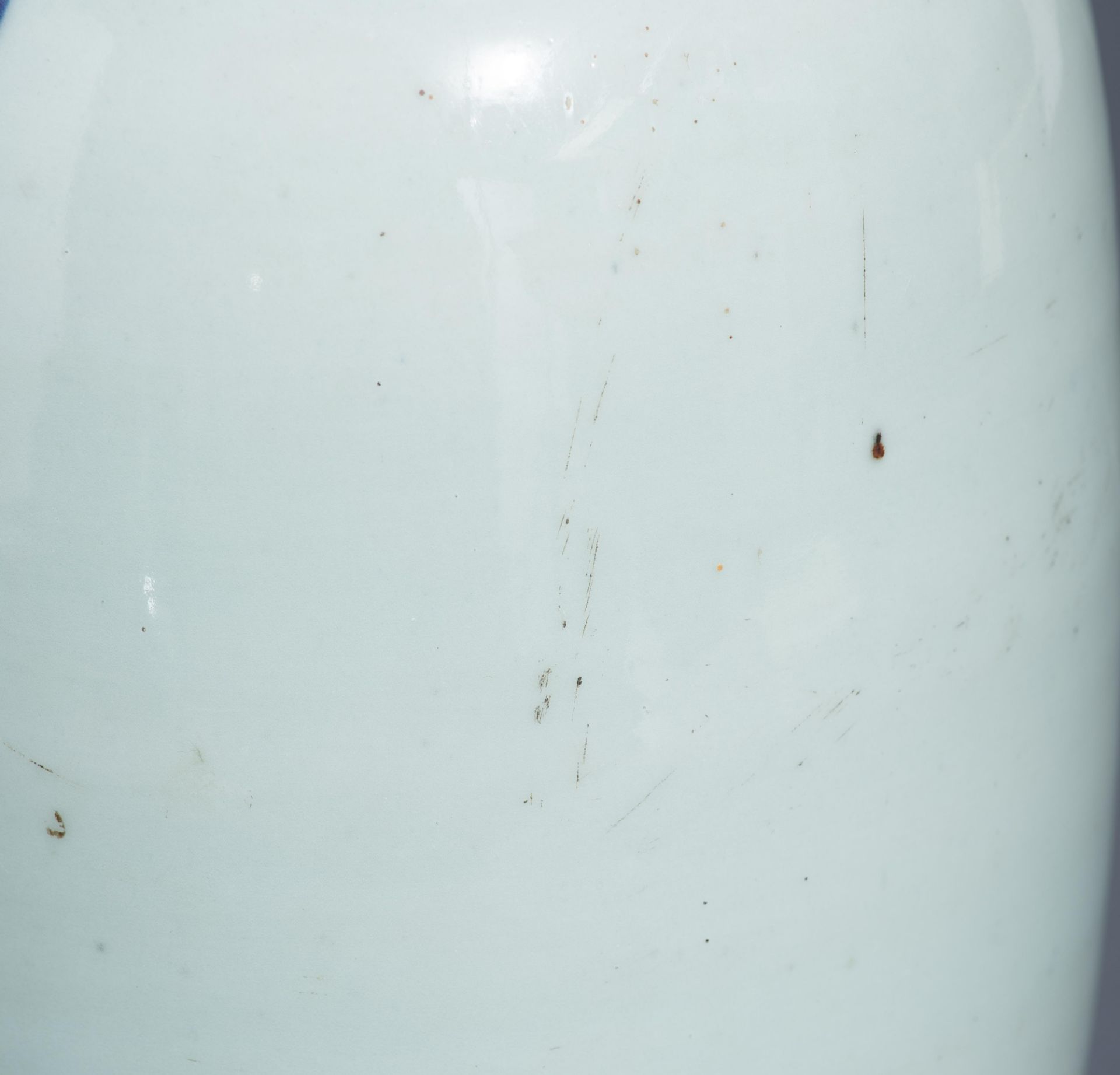 Four Chinese blue and white on celadon ground vases, late 19thC, H 42 - 43 cm - Image 12 of 52