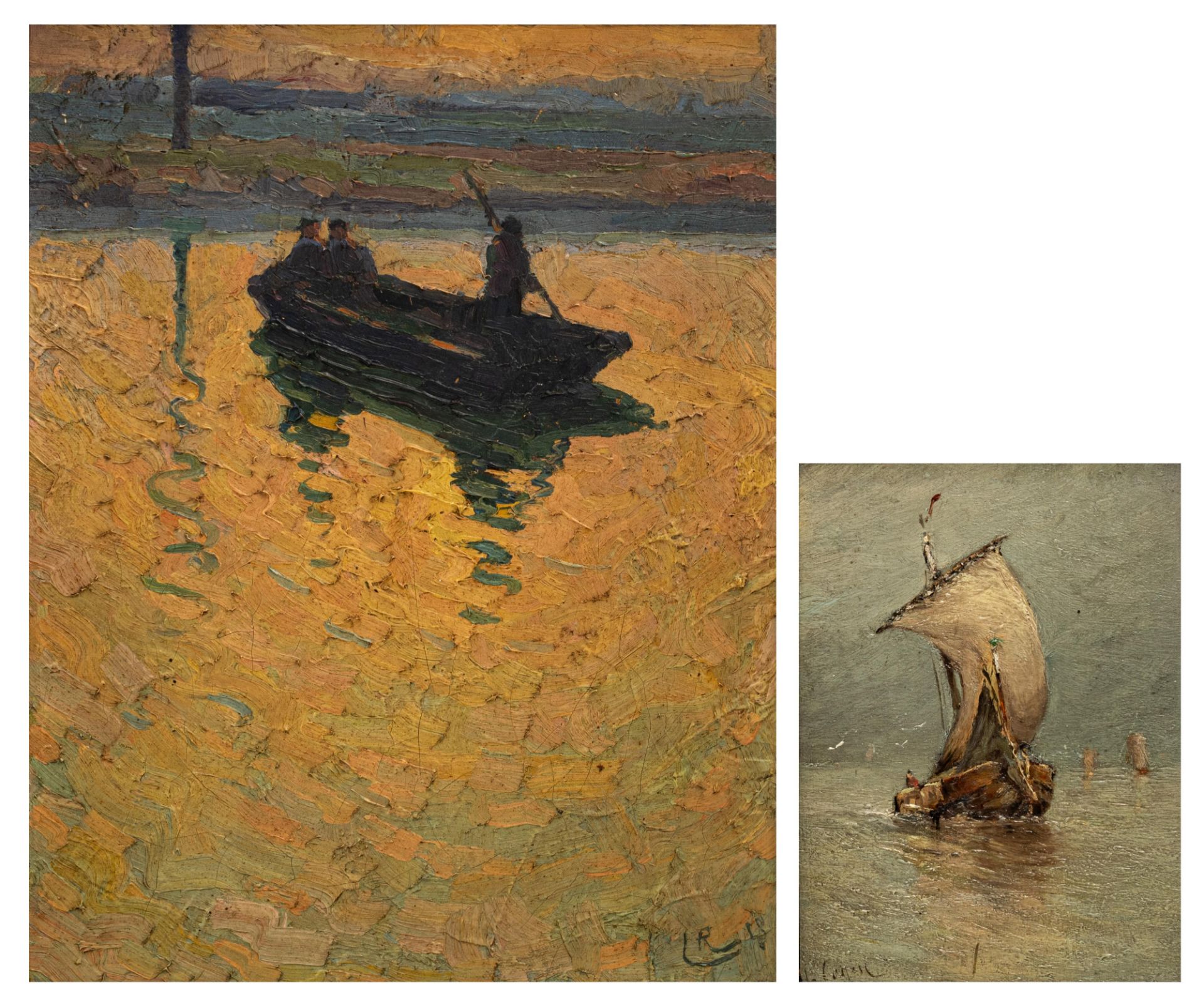Piet R. Lippens (1890-1981) & Alfons Cogen (1842-1921), 22,5 x 28,5 - 12 x 16 cm