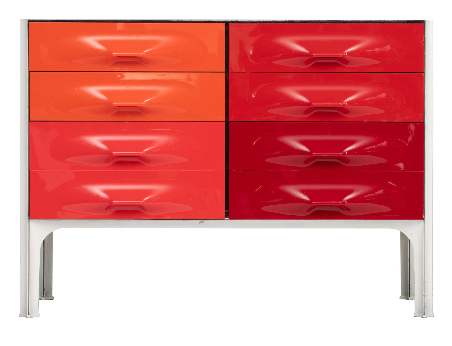 A '70s design DF2000 dresser, by Raymond Loewy, H 75,5 - W 104,5 - D 53,5 cm - Image 2 of 9