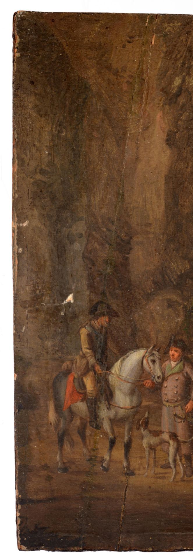 A company resting in the park, late 18thC, 12,5 x 16,3 cm - Image 5 of 5