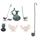 A collection of ancient Roman items and Grand Tour souvenirs, H 10 - 43,5 cm