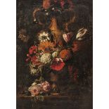 No visible signature, a flower still life, 17th/18thC, 58 x 83 cm