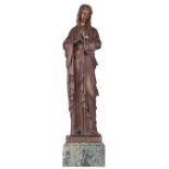 Our Lady of Sorrows, patinated bronze, H 59 - 69 cm