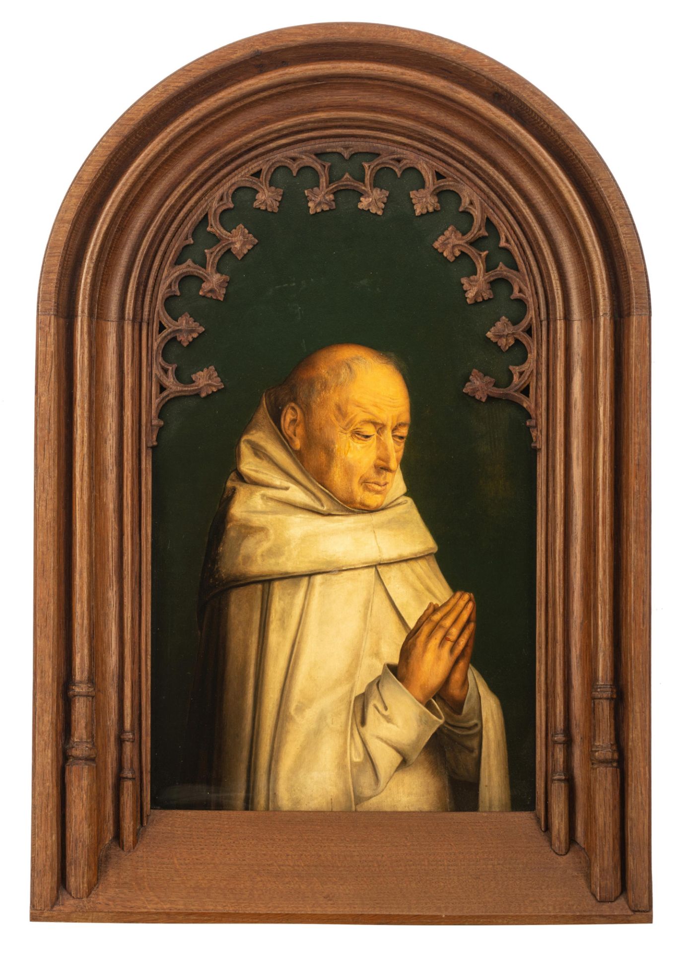 A fine copy after Hans Memling, attributed to Gilleman, ca 1900, 25 x 42,5 - 36,5 x 53,5 cm