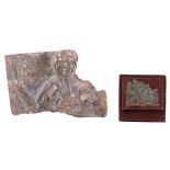 Two Renaissance fragments, terracotta and bronze, H 8,5 - 29 cm