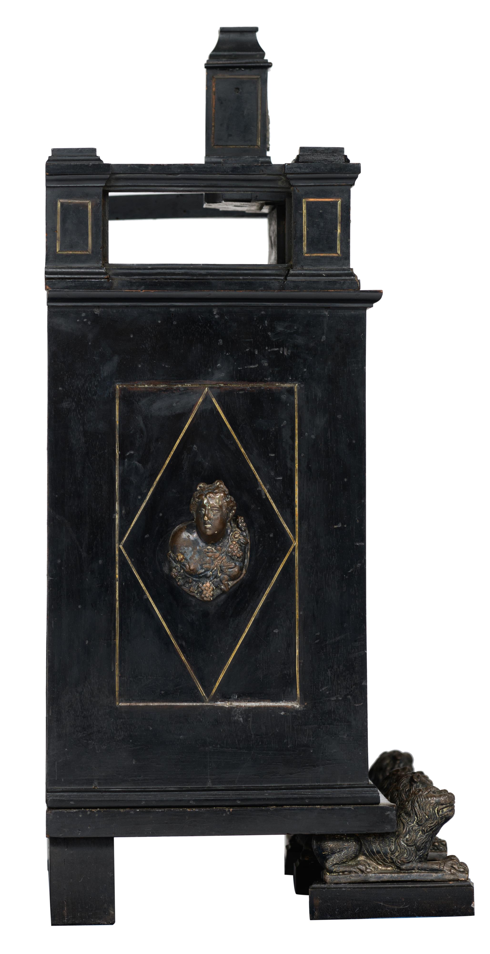 A Flemish Antwerp cabinet, 17thC, H 74 - W 83 - D 40 cm - Image 5 of 15