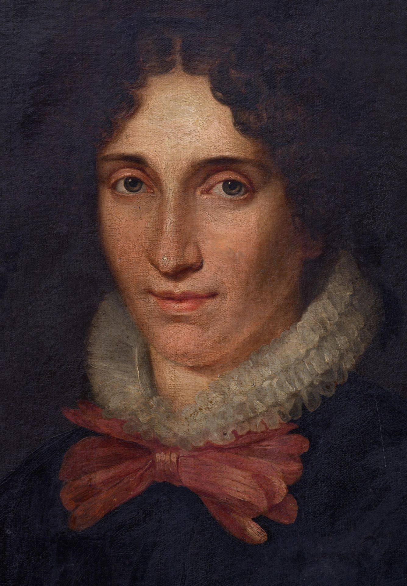 The portrait of a charming lady, 19thC, 53 x 64 cm - Bild 4 aus 4