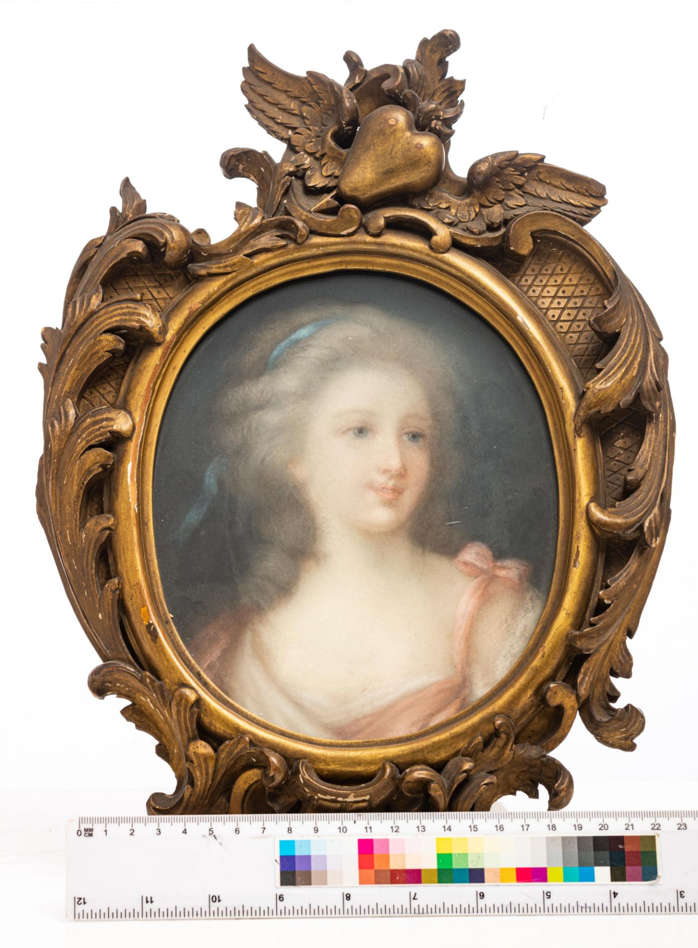 Gravier, the medallion portrait of Mademoiselle de Lambese, 16 x 20 cm - Bild 10 aus 10