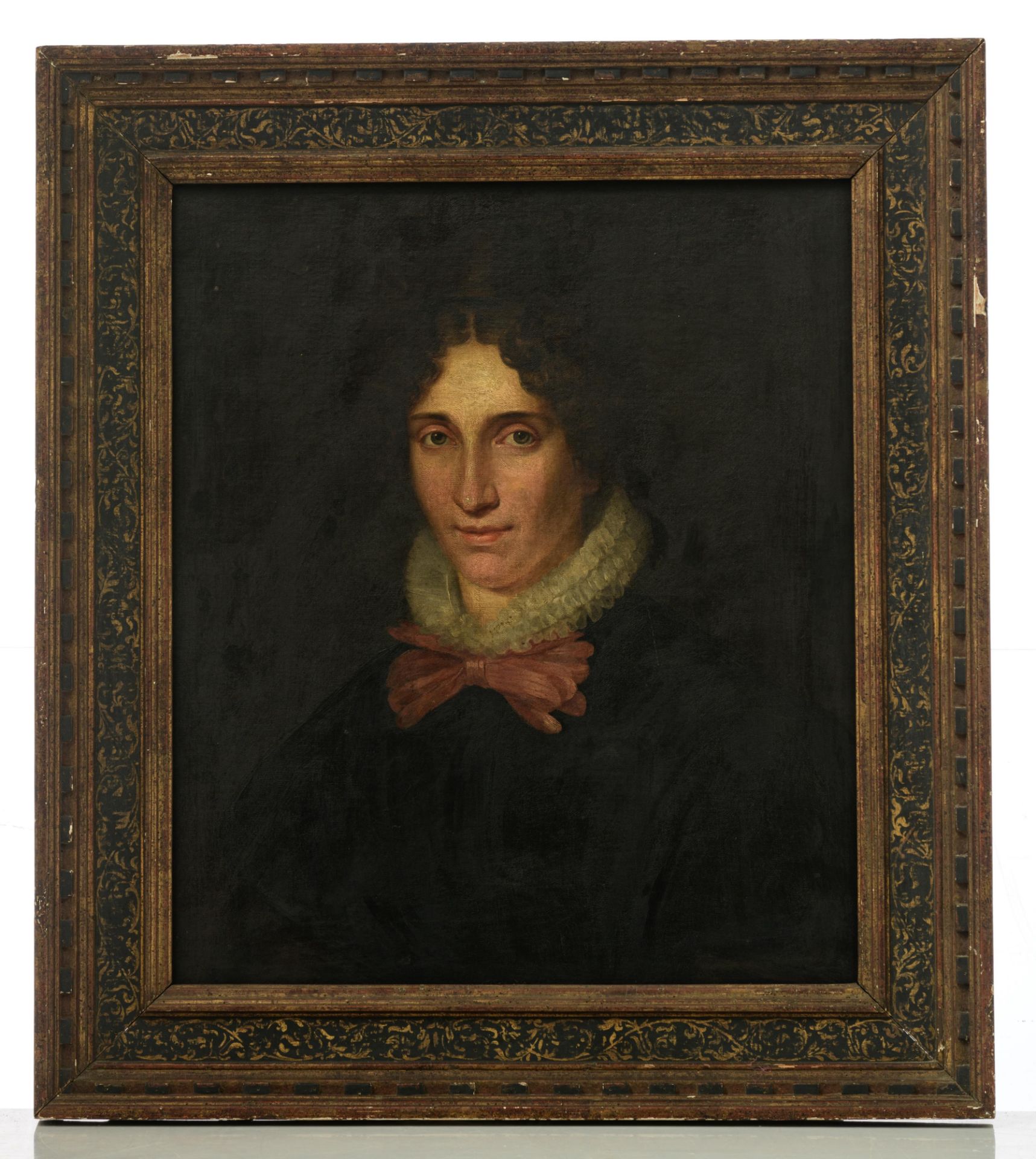 The portrait of a charming lady, 19thC, 53 x 64 cm - Bild 2 aus 4