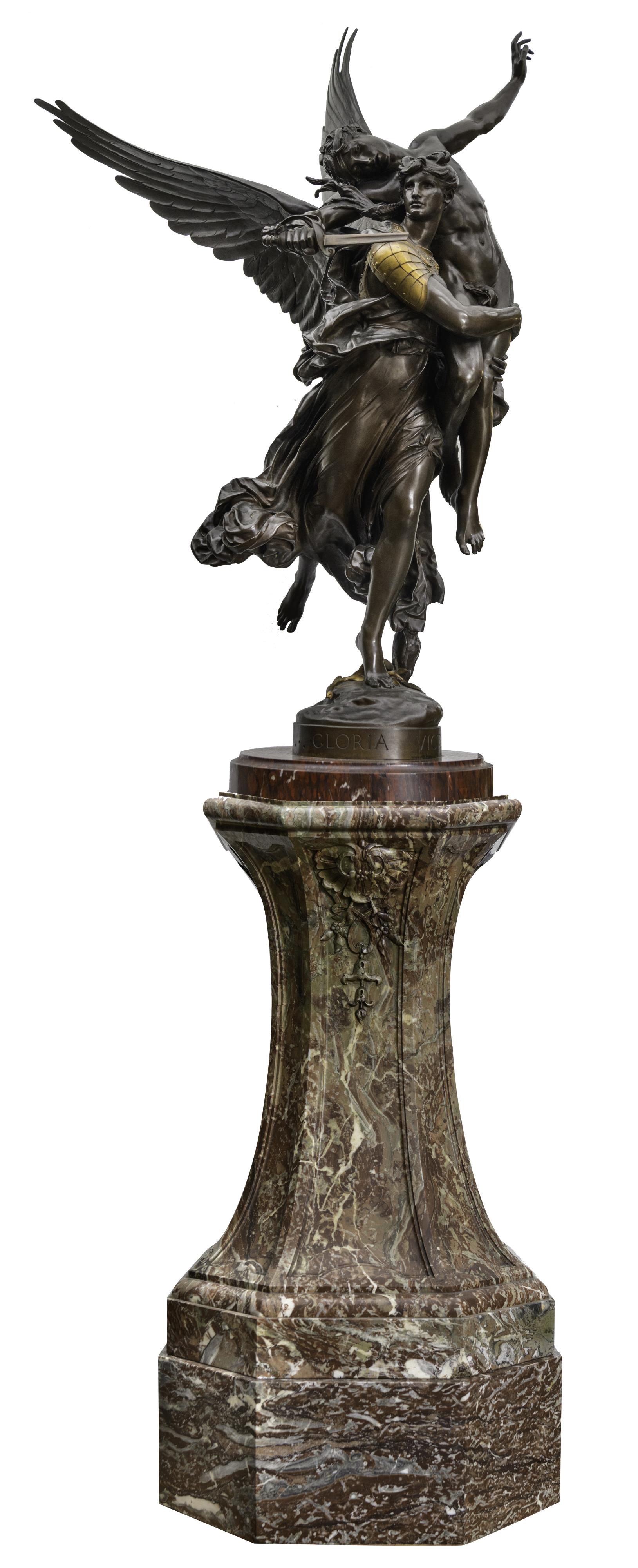 Antonin Mercié (1845-1916), 'Gloria Victis', H 142 - 259 cm - Image 3 of 28