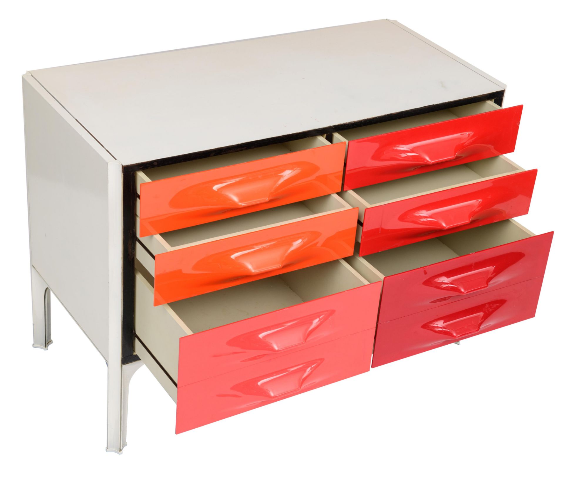 A '70s design DF2000 dresser, by Raymond Loewy, H 75,5 - W 104,5 - D 53,5 cm - Image 6 of 9