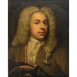The portrait of a nobleman wearing a wig, early 18thC, 44 x 56 cm