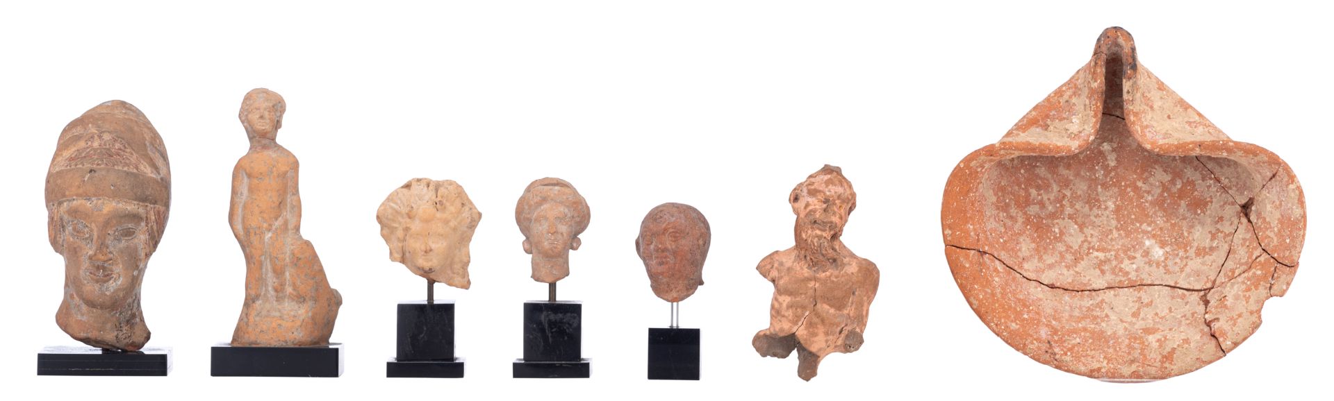 A collection of ancient sculpture fragments, stone and terracotta, 3rdC BC - 3rdC AD, 6,5 - 21,5 cm - Image 13 of 46