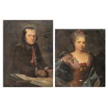Two 18thC portraits, 62 x 71 - 62 x 82 cm