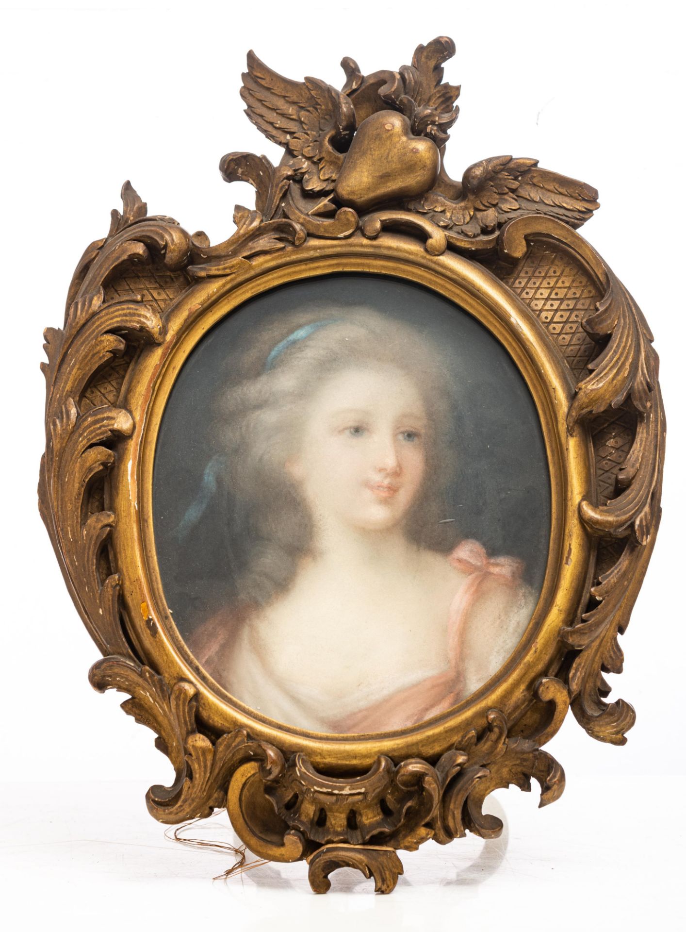 Gravier, the medallion portrait of Mademoiselle de Lambese, 16 x 20 cm - Bild 2 aus 10