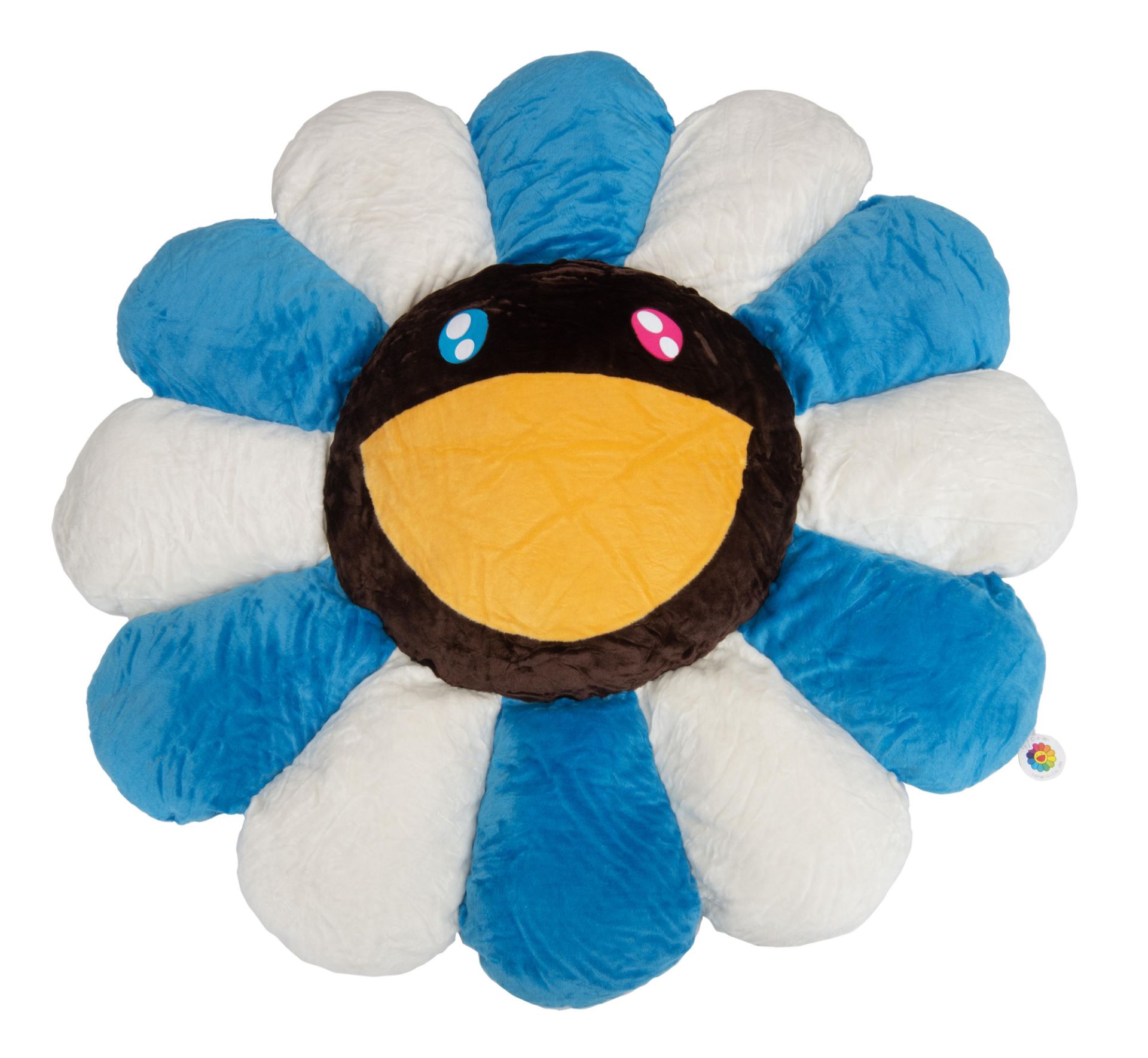 Takashi Murakami, XXL Flower Cushion (light blue), ø about 175 cm