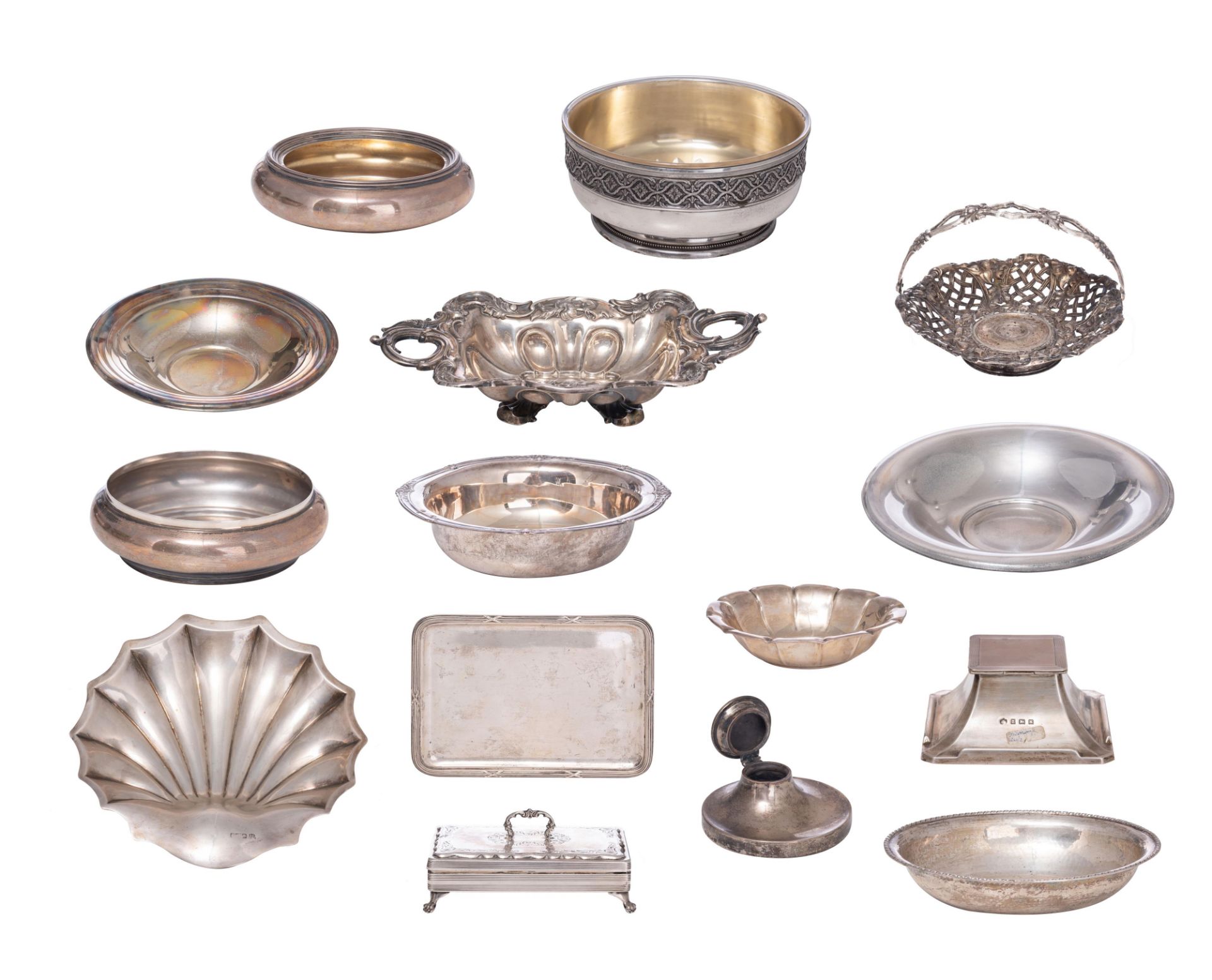 An interesting lot of silver items and gadgets, total weight: c. 3.425 g