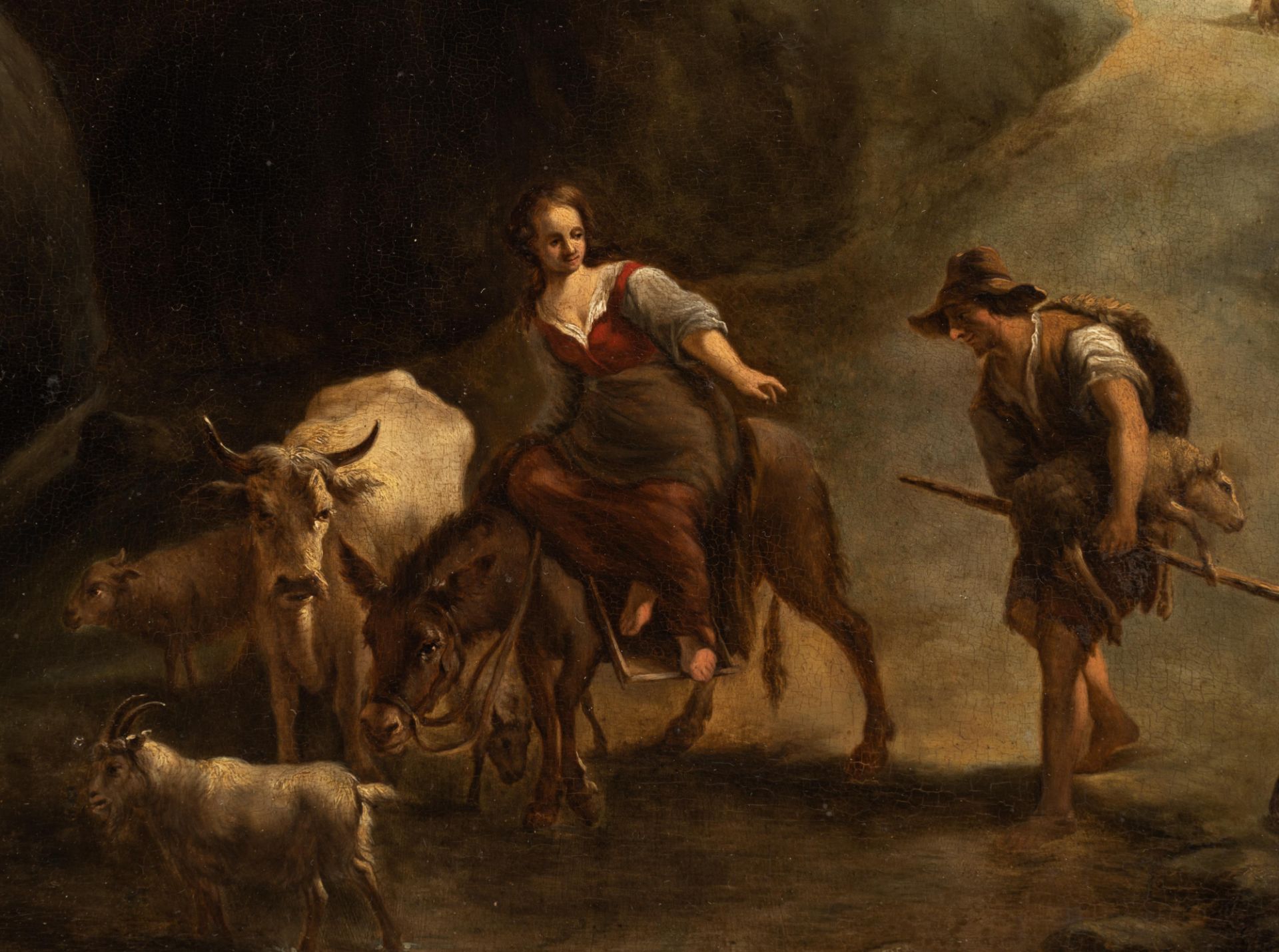 E. Leonard, the good shepherd, dated 1797, 38 x 44 cm - Bild 7 aus 11