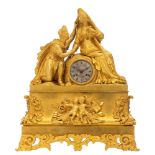 A very fine ormolu bronze Charles X mantle clock by Honoré Pons, H 49,5 - W 58 cm