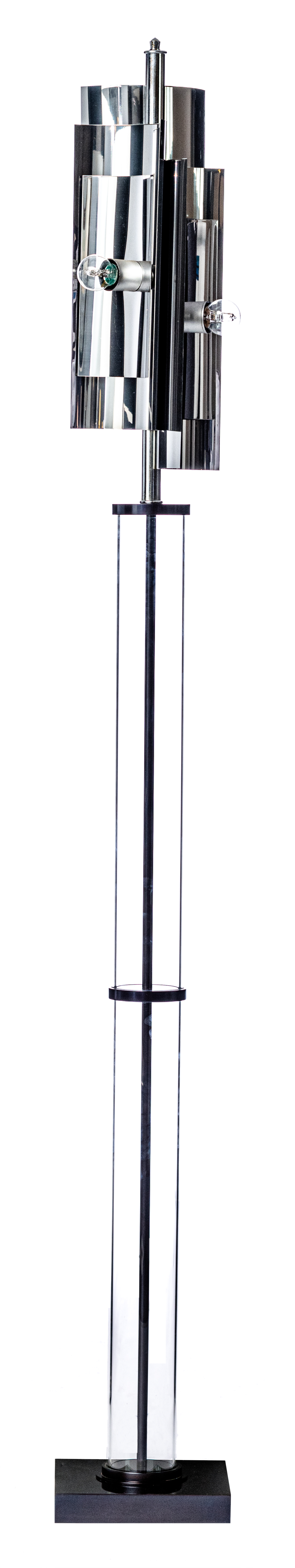 A design floor lamp by Francine Villier-Levy, H 185 cm